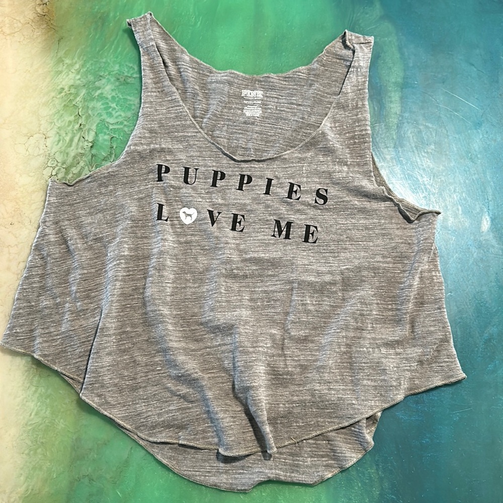 Pink, Sleepwear, Tank Top, Size Small